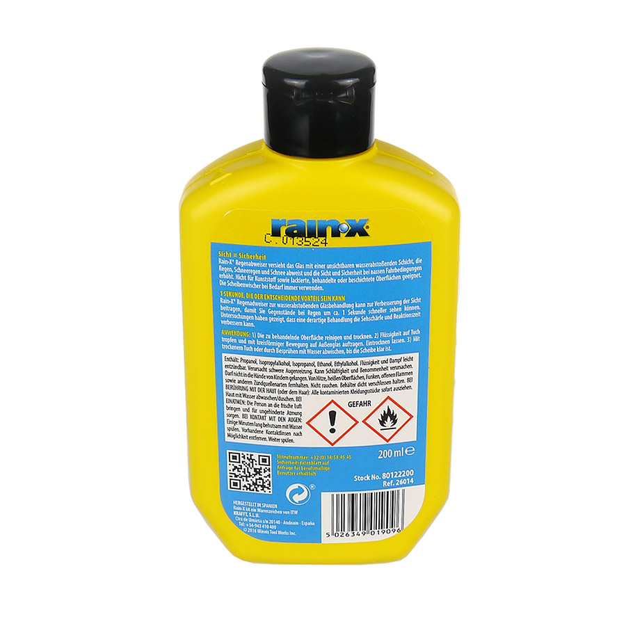 0,2l RainX Regenabweiser für Glasscheiben und Windschutzscheiben, Reinigen  & Pflegen